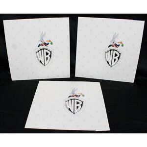 VTG 1996 3 Warner Bros Large White Gift Shirt Boxes Bugs Bunny Looney Tunes
